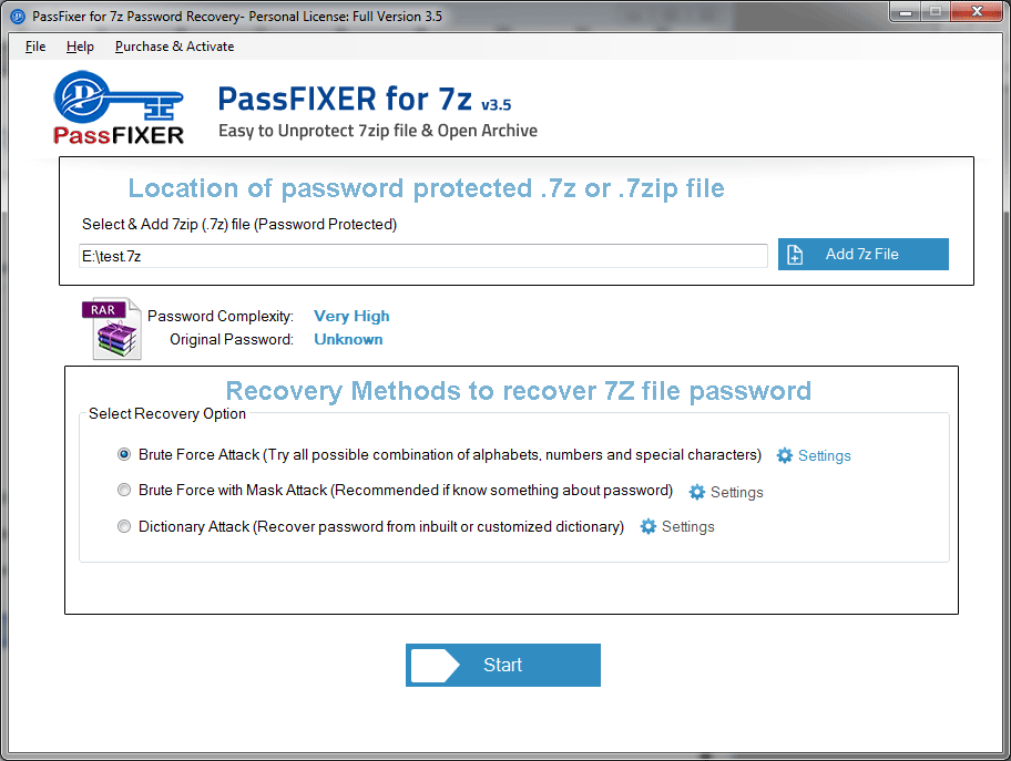 easy way to unlock password protected 7z password